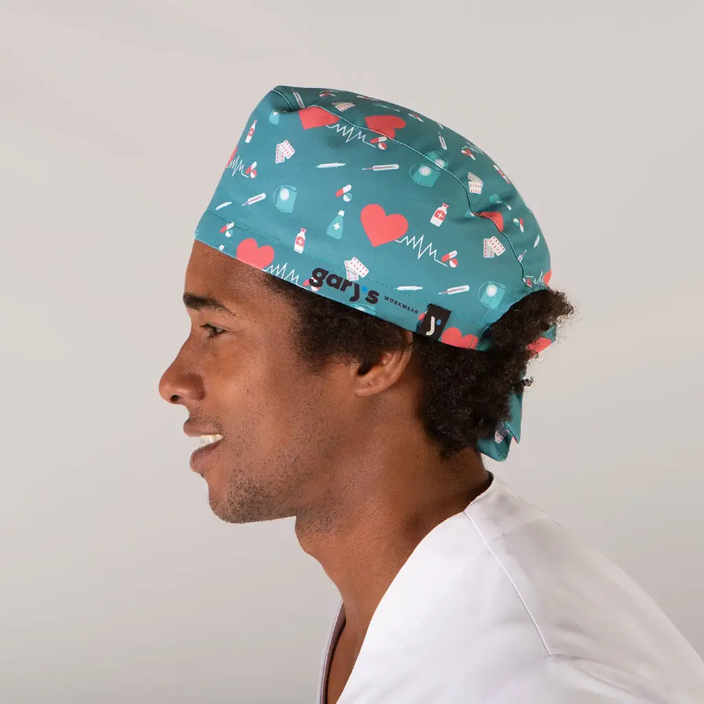 [409 803] Gorro Cirujano (Corazones)